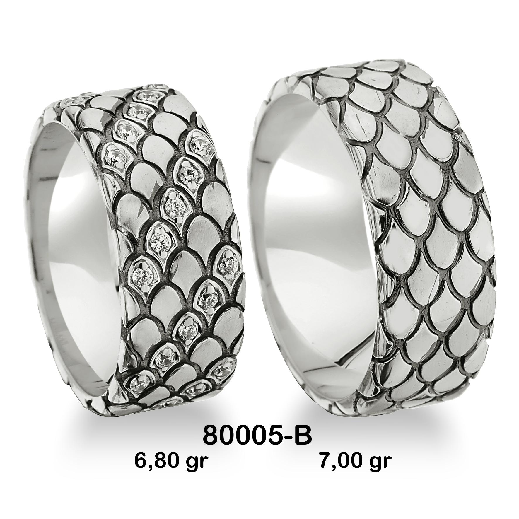 Beyaz Alyans Modeli-80005-B